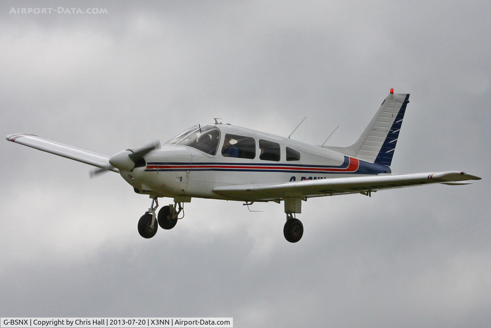 G-BSNX, 1979 Piper PA-28-181 Cherokee Archer II C/N 28-7990311, at the Stoke Golding stakeout 2013