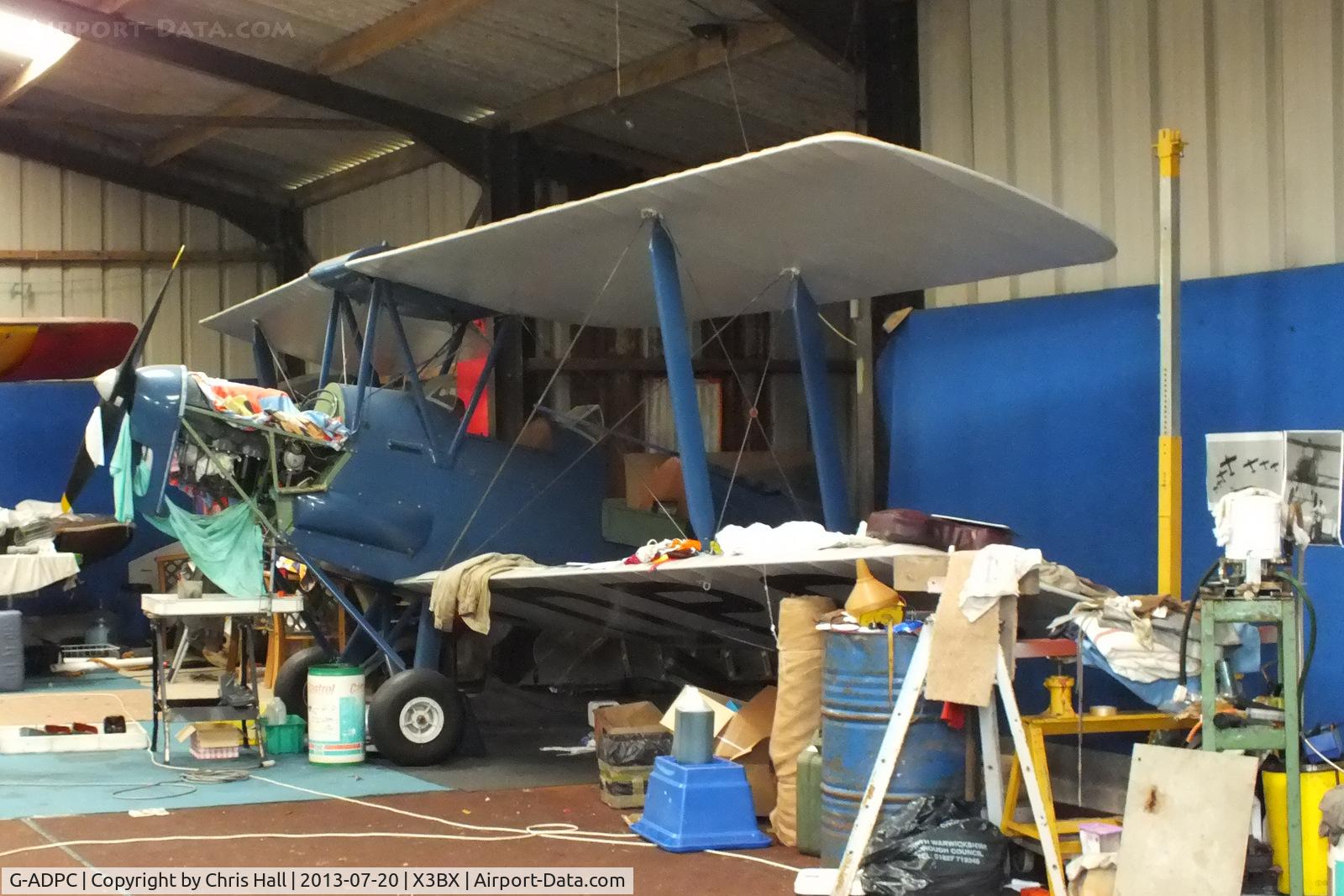 G-ADPC, 1935 De Havilland DH-82A Tiger Moth II C/N 3393, at Charity Farm, Baxterley