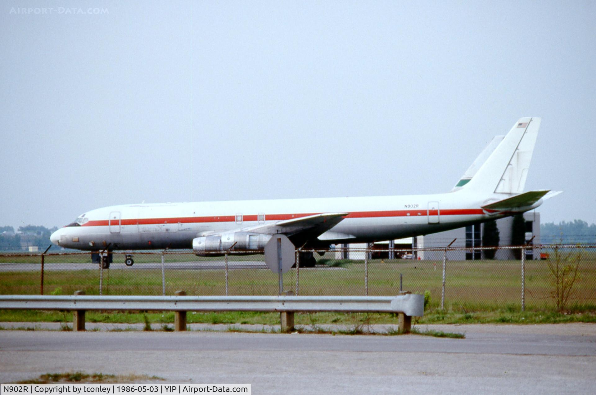 N902R, 1966 Douglas DC-8-55F C/N 45767, Douglas DC-8-55F N902R C/N 45767 Yr Mfg 1966 Current Status: De-registered @ Willow Run Airport Yipsilanti MI May 1986