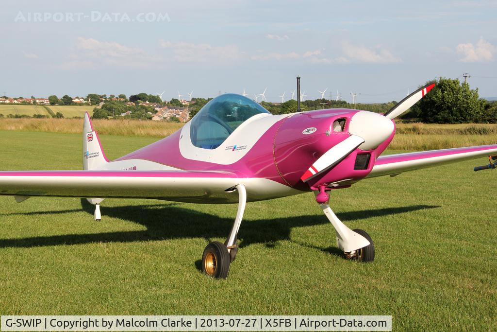 G-SWIP, 2008 Silence Twister C/N PFA 329-14700, Silence Twister. A member of the SWIP Twister Team prior to a local late evening light display. Fishburn Airfield, July 2013.