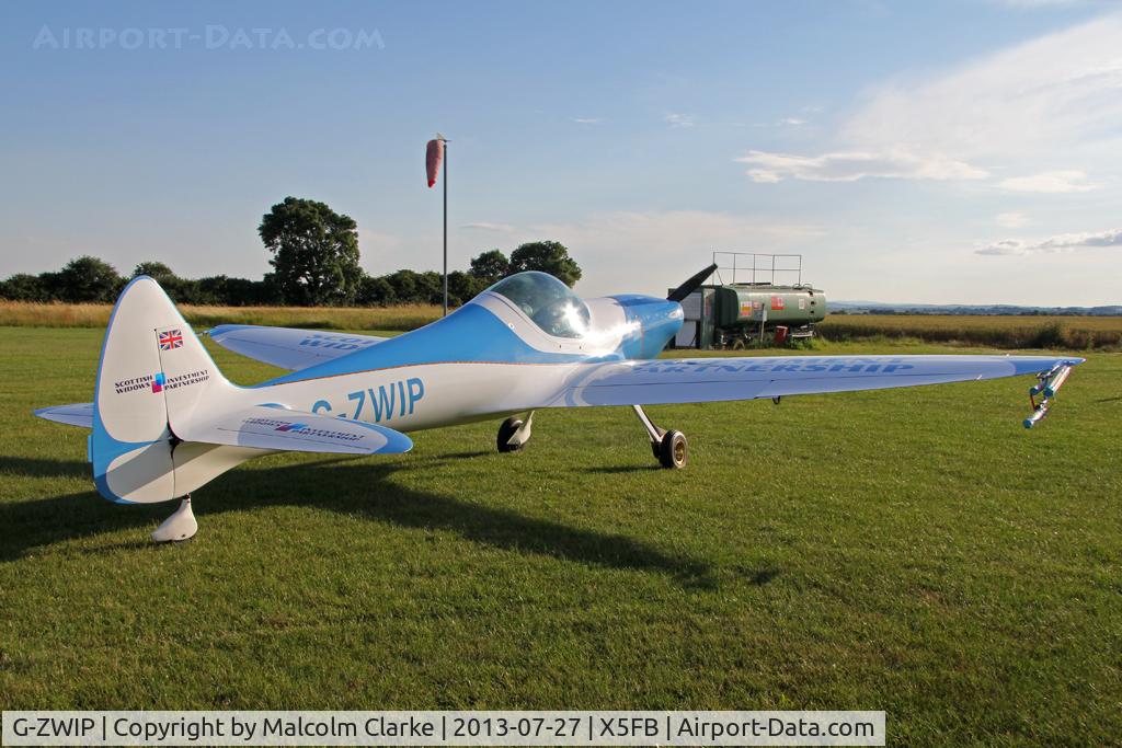 G-ZWIP, 2005 Silence Twister C/N PFA 329-14211, Silence Twister. A member of the SWIP Twister Team prior to a local late evening light display. Fishburn Airfield, July 2013.