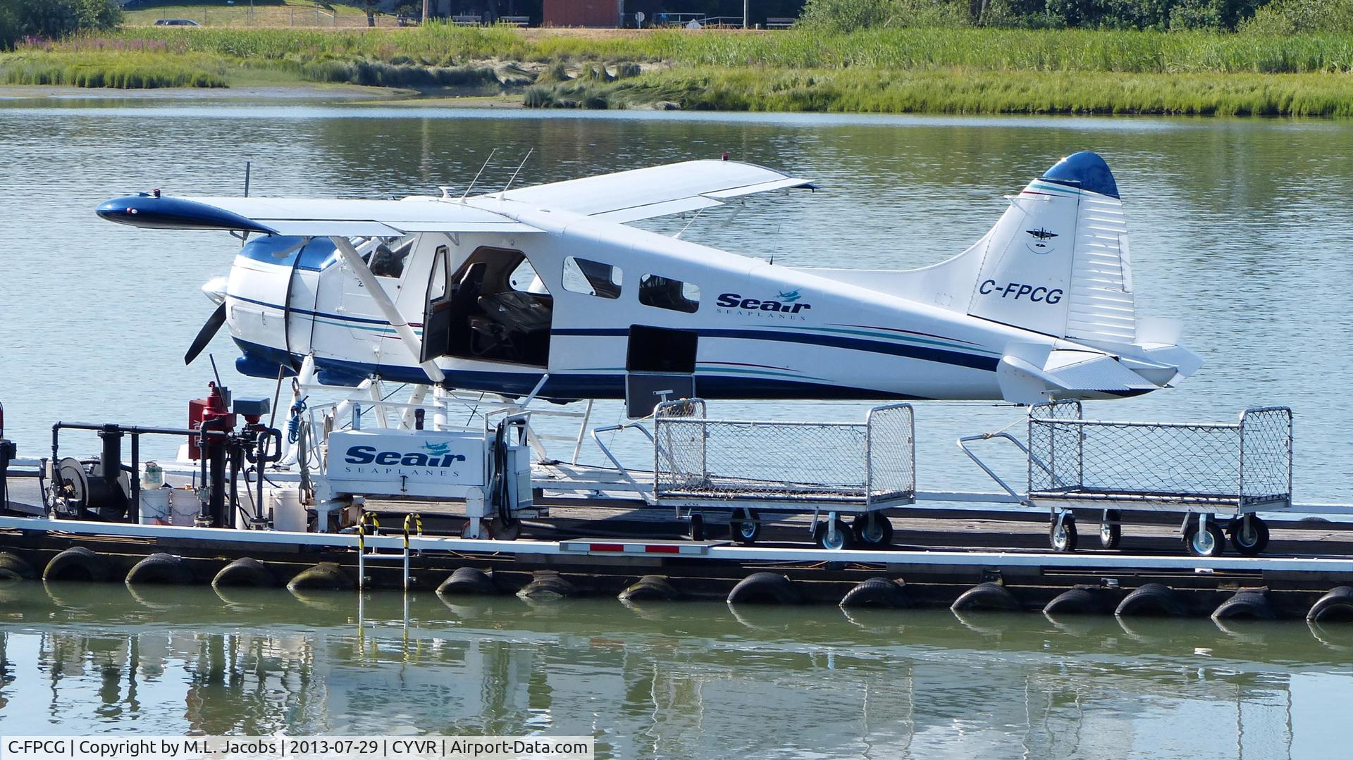C-FPCG, 1956 De Havilland Canada DHC-2 Beaver Mk.1 C/N 1000, Seair Seaplanes Beaver ready for the next flight at the Fraser River terminal.