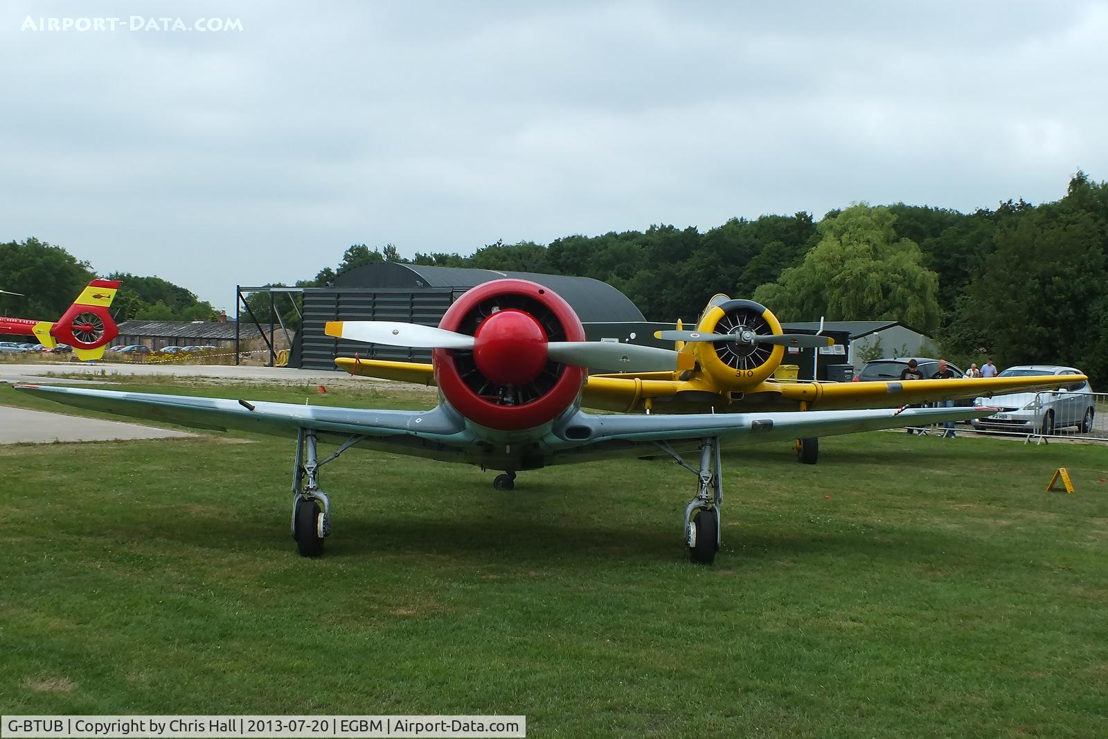 G-BTUB, 1956 Let C-11 (Yak-11) C/N 172623, at the Tatenhill Charity Fly in with G-BSBG Harvard 4