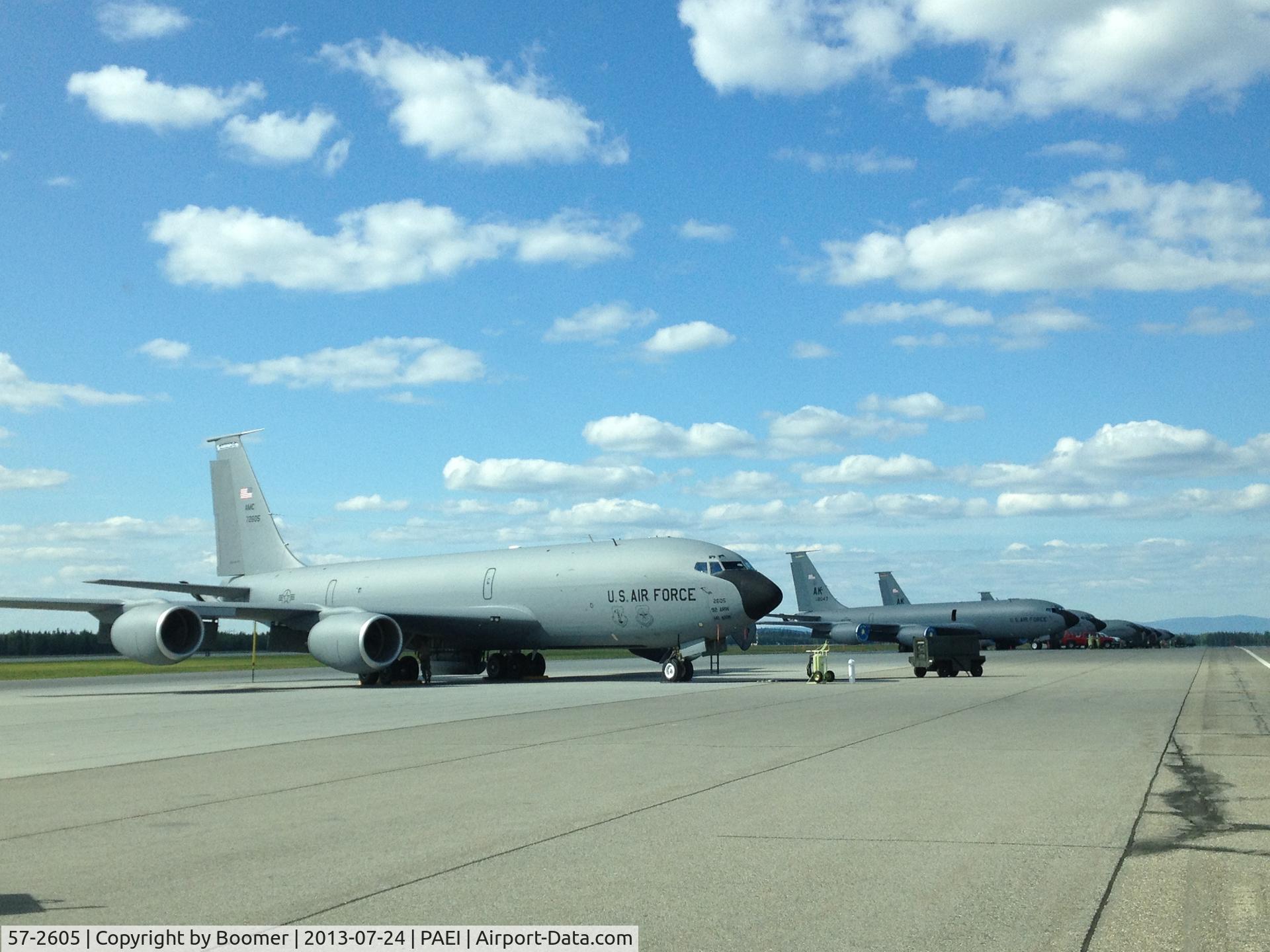 57-2605, 1958 Boeing KC-135R Stratotanker C/N 17741, Sitting on the ramp at PAEI