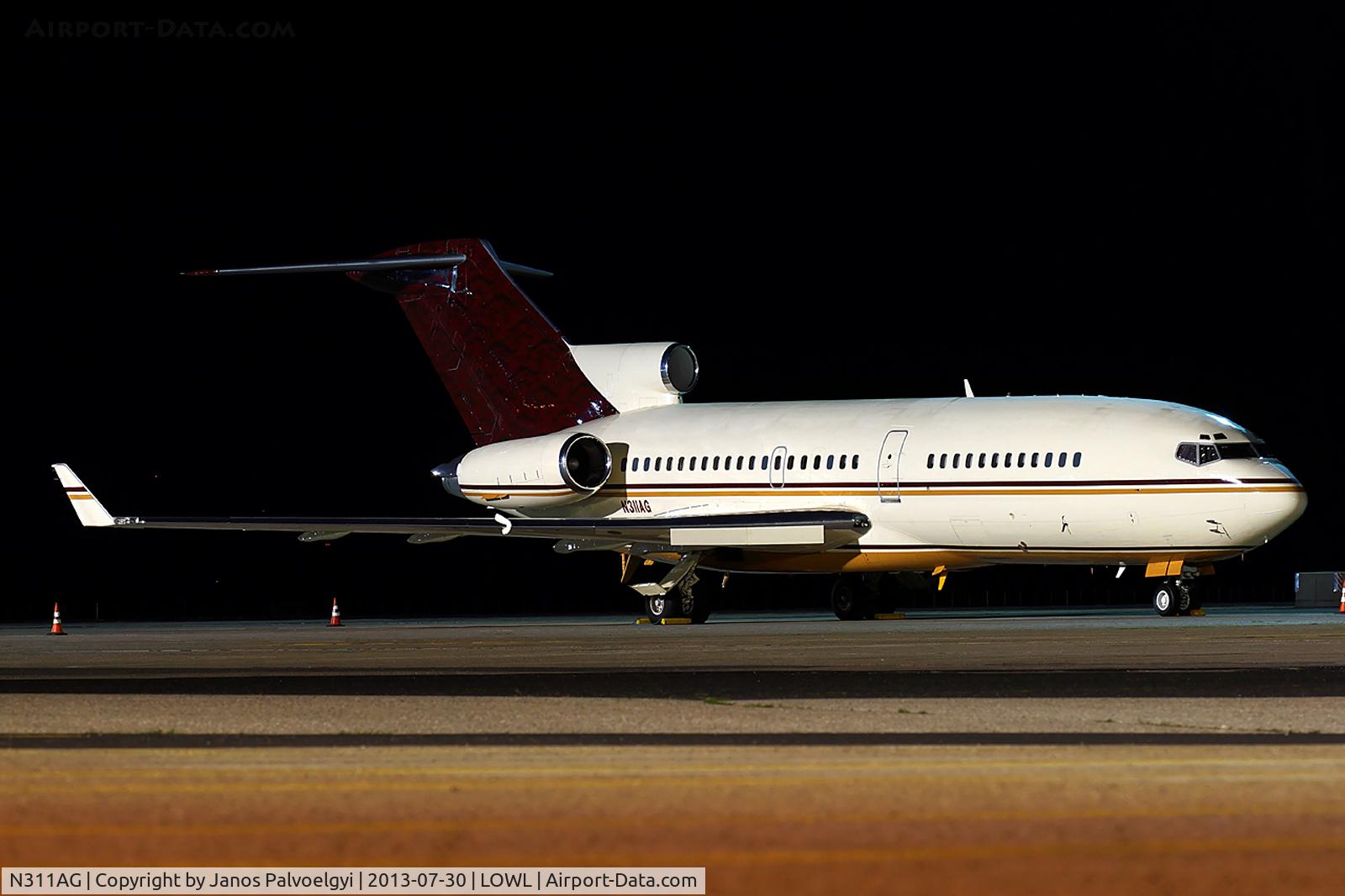 N311AG, 1971 Boeing 727-17 C/N 20512, Boeing B727-17(RE) Super27 on apron by night in LOWL/LNZ