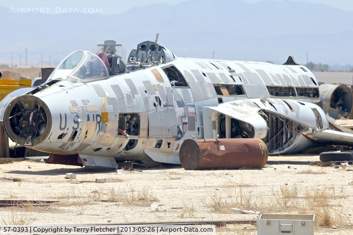 57-0393, 1957 McDonnell F-101F Voodoo C/N 571, In a scrapyard in Rosamond , California