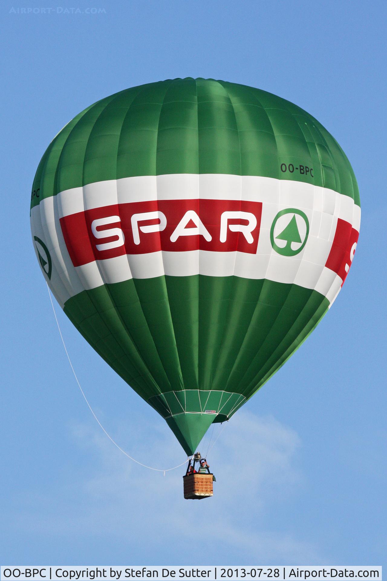 OO-BPC, 2013 Cameron Z-120 C/N 11769, Balloon meeting Eeklo 2013.