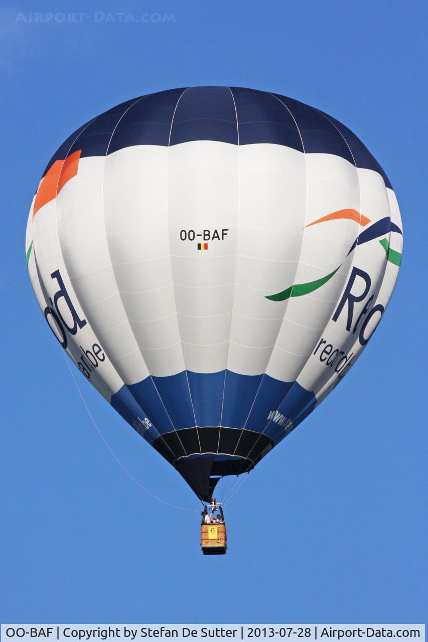 OO-BAF, 1994 Schroeder Fire Balloons G.26/16 C/N 414, Balloon Meeting Eeklo 2013.