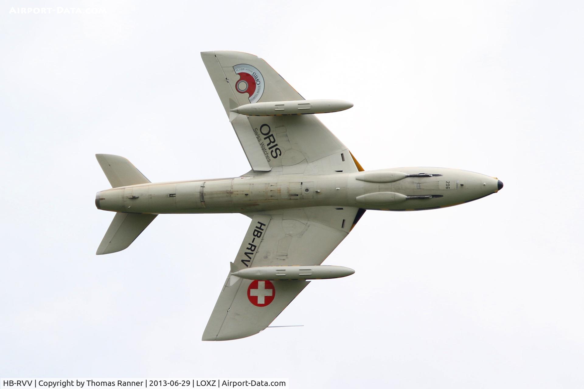 HB-RVV, 1968 Hawker Hunter T.68 C/N 41H-670841, Hawker Hunter