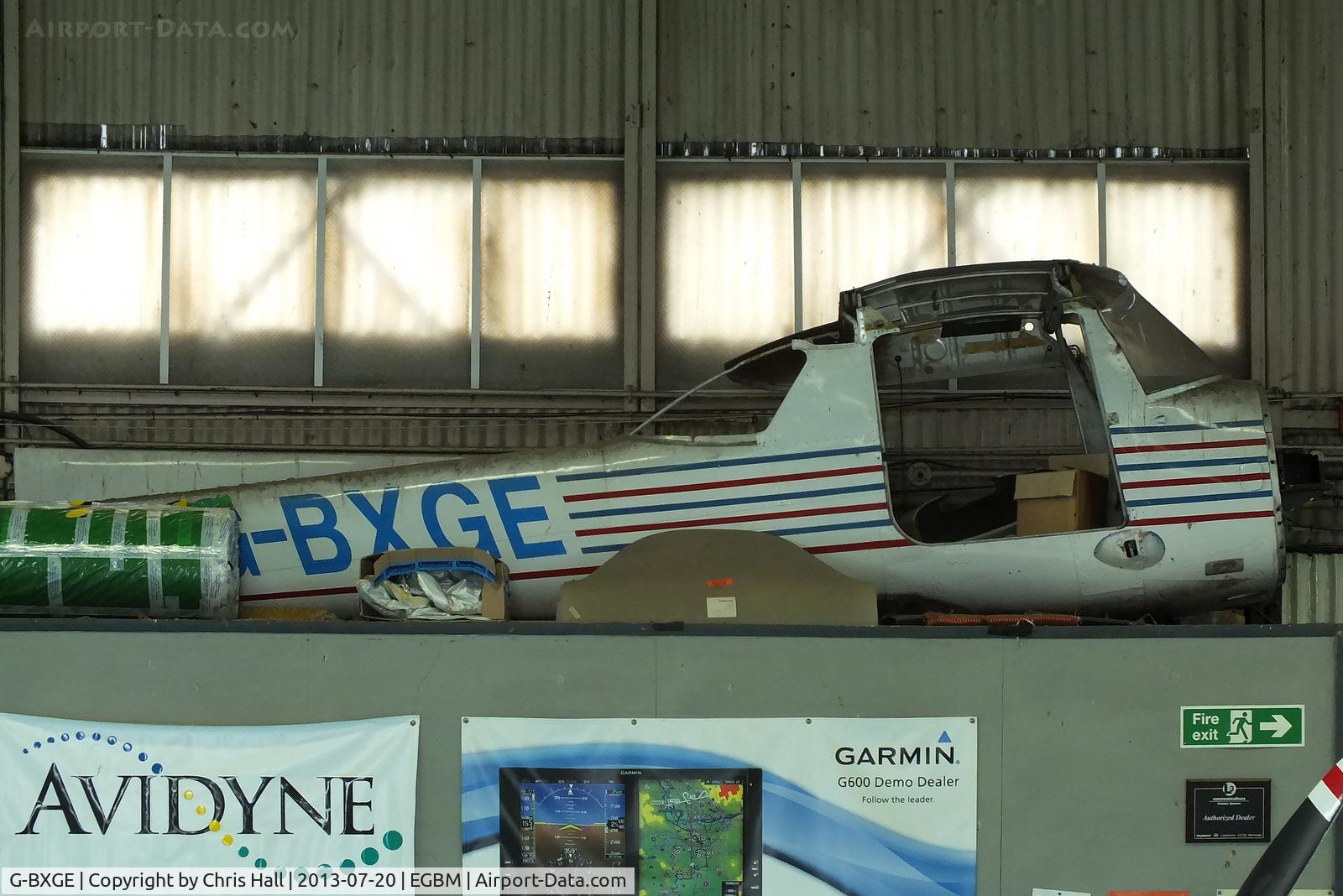 G-BXGE, 1979 Cessna 152 C/N 152-82700, stored in the Tatenhill Aviation hangar