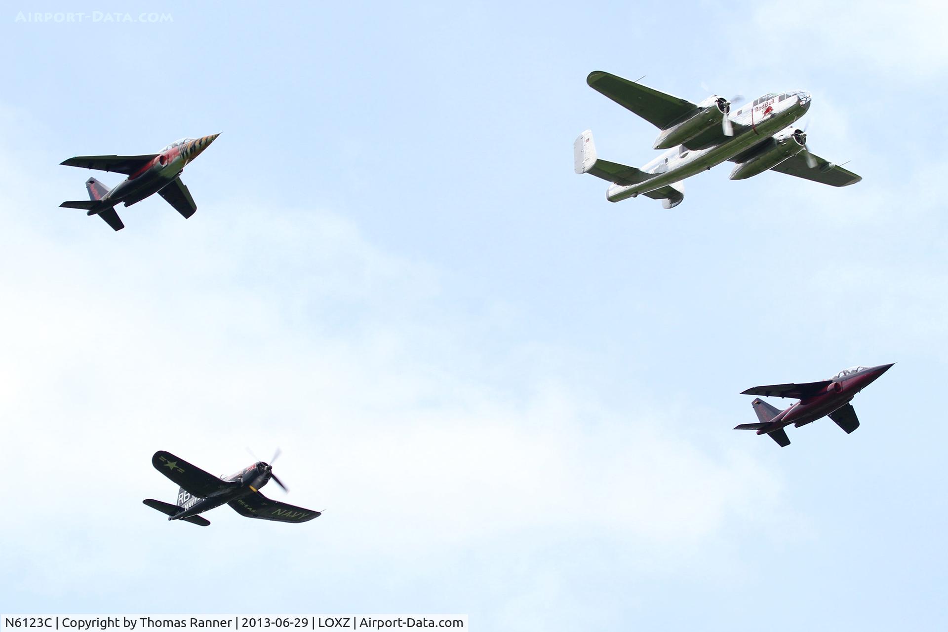 N6123C, 1945 North American B-25J-30-NC Mitchell Mitchell C/N 108-47647, Red Bull