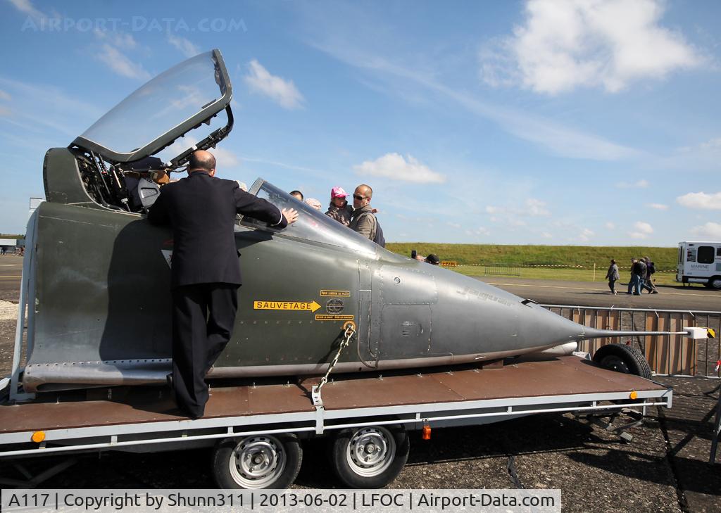 A117, Sepecat Jaguar A C/N A117, Used now as a simulator and showed during LFOC Open Day 2013 by BCRE... Serial number checked on data plate...