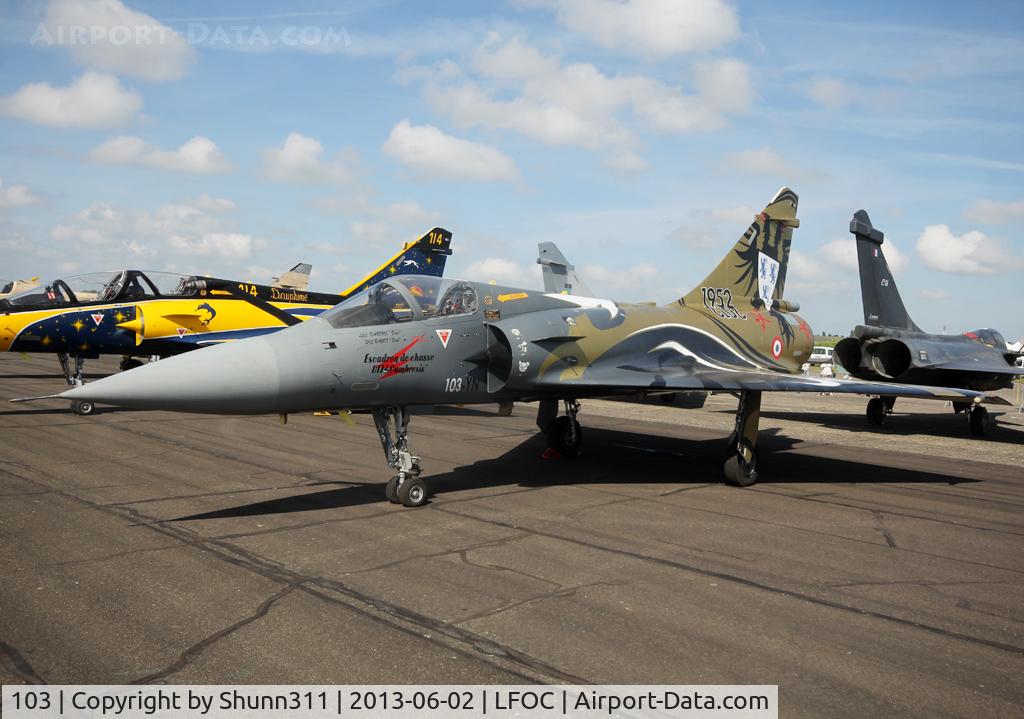 103, Dassault Mirage 2000C C/N 367, Used as a static aircraft during LFOC Open Day 2013... Stored under special c/s