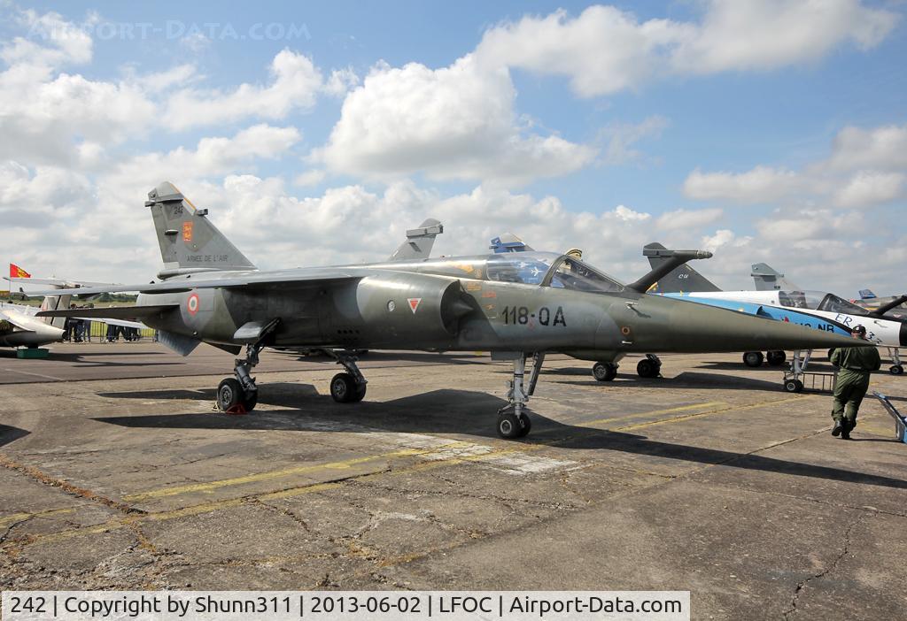 242, Dassault Mirage F.1CT C/N 242, Used as a static aircraft during LFOC Open Day 2013... Aircraft is now stored...