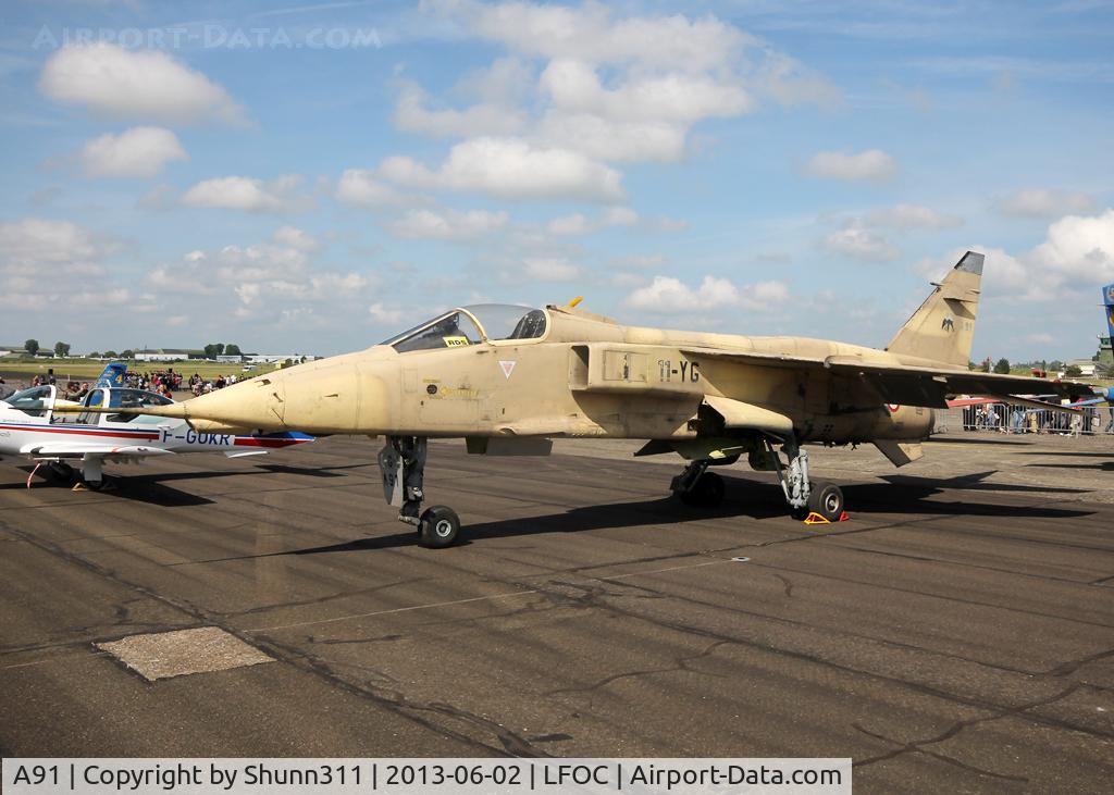 A91, Sepecat Jaguar A C/N A91, Used as static aircraft during LFOC Open Day 2013... Aircraft is now stored