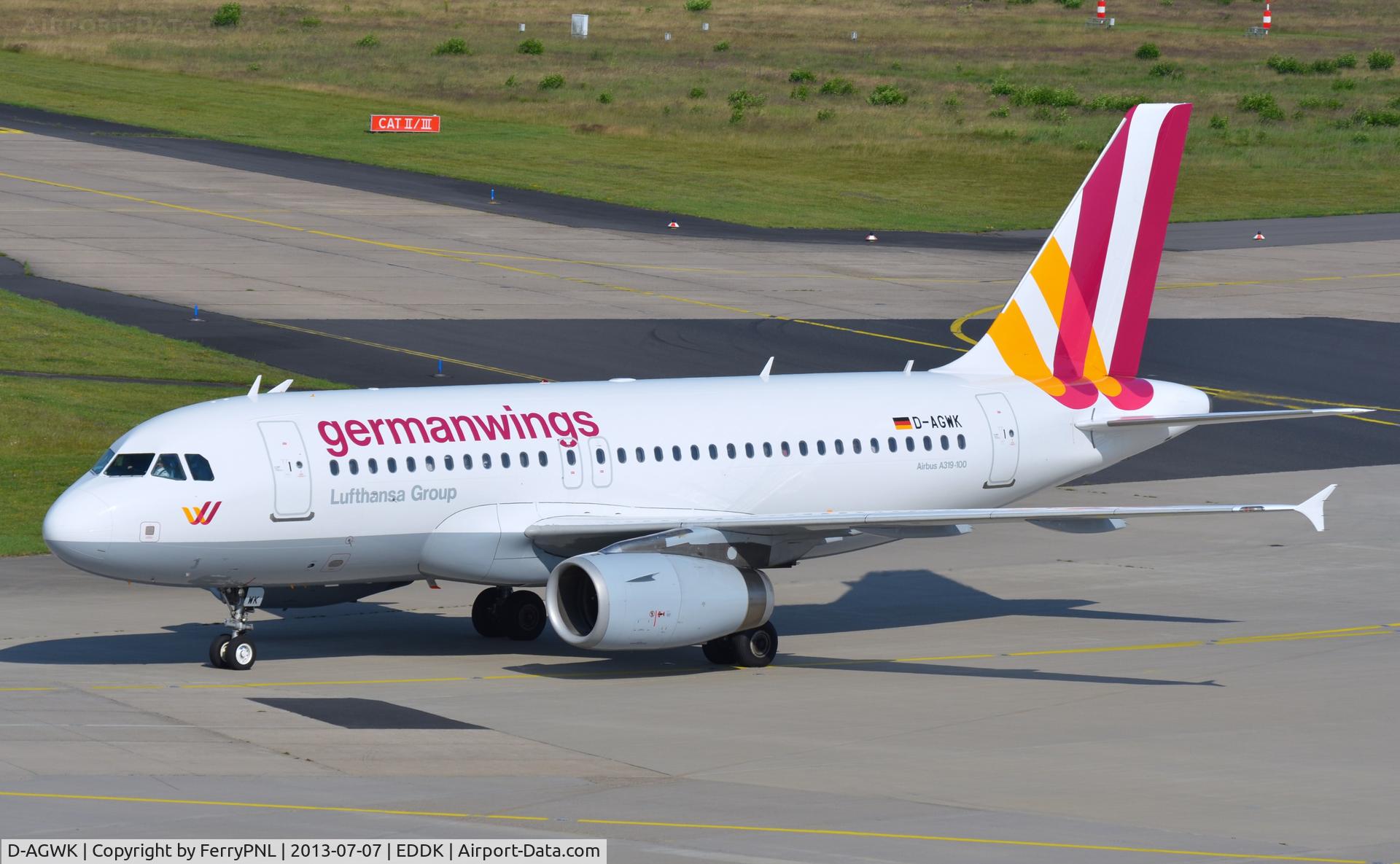 D-AGWK, 2008 Airbus A319-132 C/N 3500, Germanwings A319 arrived in CGN