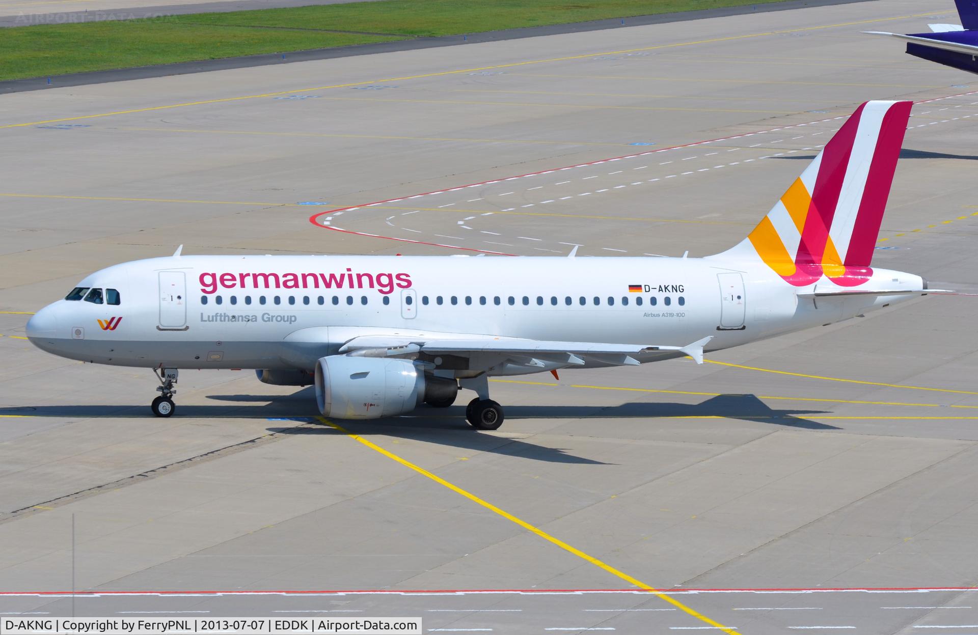 D-AKNG, 1997 Airbus A319-112 C/N 654, Germanwings A319 just pushed back for departure.