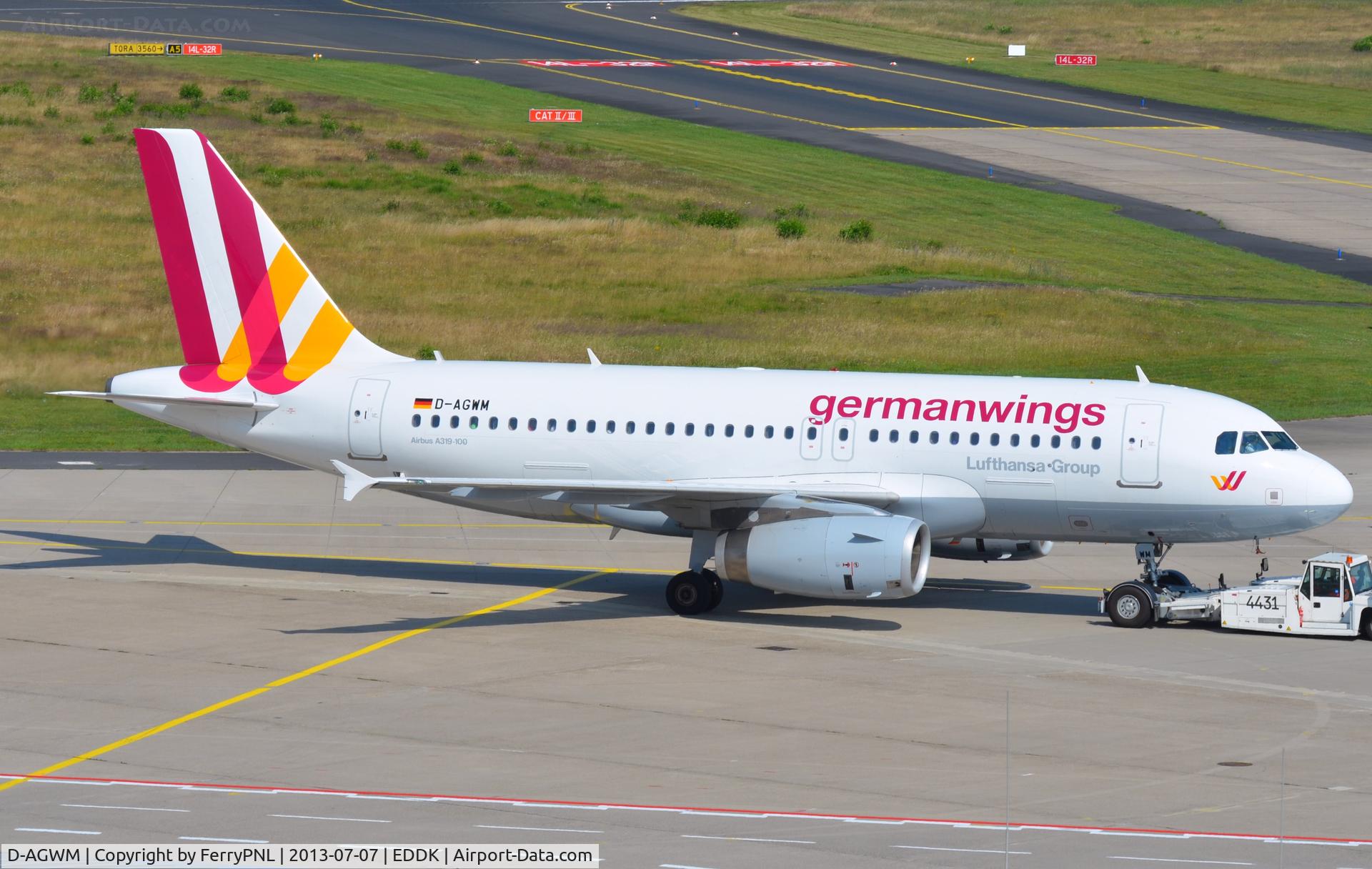 D-AGWM, 2009 Airbus A319-132 C/N 3839, Germanwings A319 pushed back