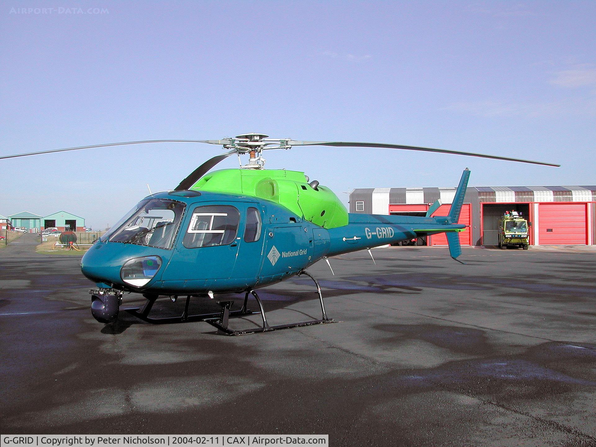 G-GRID, 1981 Aerospatiale AS-355F-1 Twin Squirrel C/N 5012, Aerospatiale Ecureuil II operated by the National Grid operating from Carlisle in February 2004.