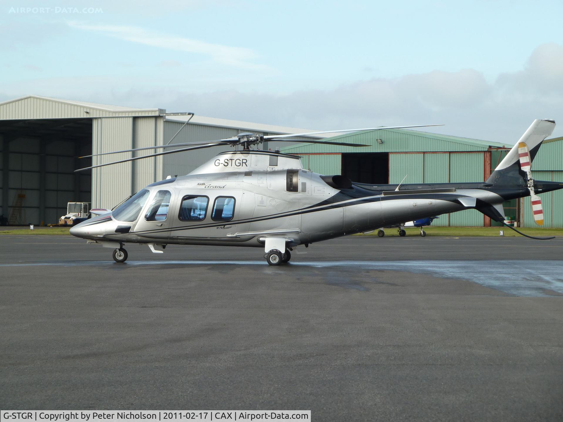 G-STGR, 2006 Agusta A-109S Grand C/N 22027, Agusta A-109S Grand of W A Developments operated from Carlisle in February 2011.