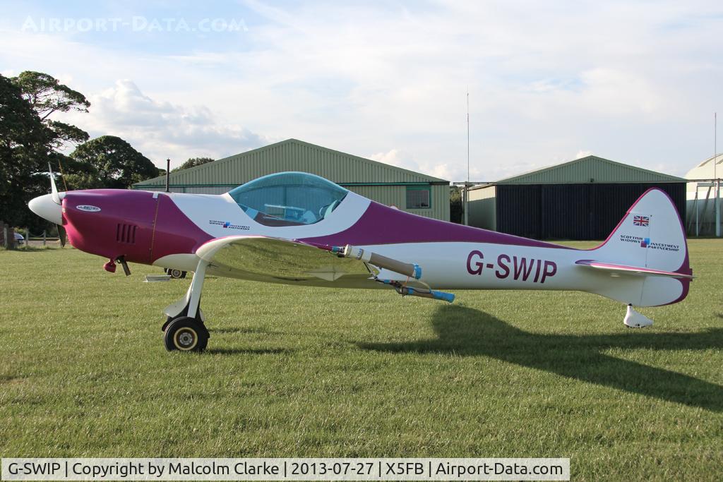 G-SWIP, 2008 Silence Twister C/N PFA 329-14700, Silence Twister. A member of the SWIP Twister Team prior to a local late evening light display. Fishburn Airfield, July 2013.
