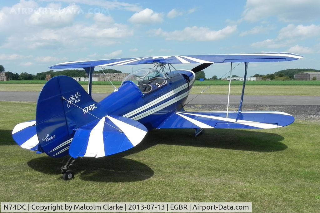 N74DC, 1980 Aerotek Pitts S-2A Special C/N 2228, Aerotek Pitts S-2A at The Real Aeroplane Company's Wings & Wheels Fly-In, Breighton Airfield, July 2013.
