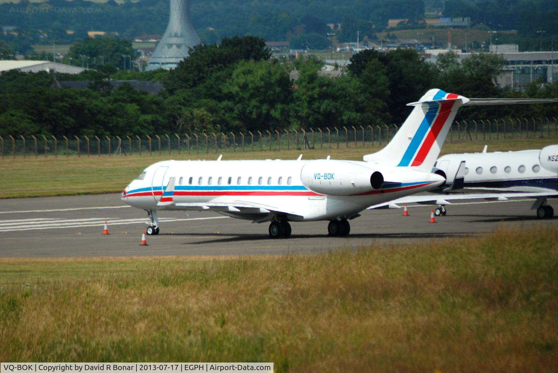 VQ-BOK, 2010 Bombardier BD-700-1A10 Global Express XRS C/N 9396, Another arrival for The British Open