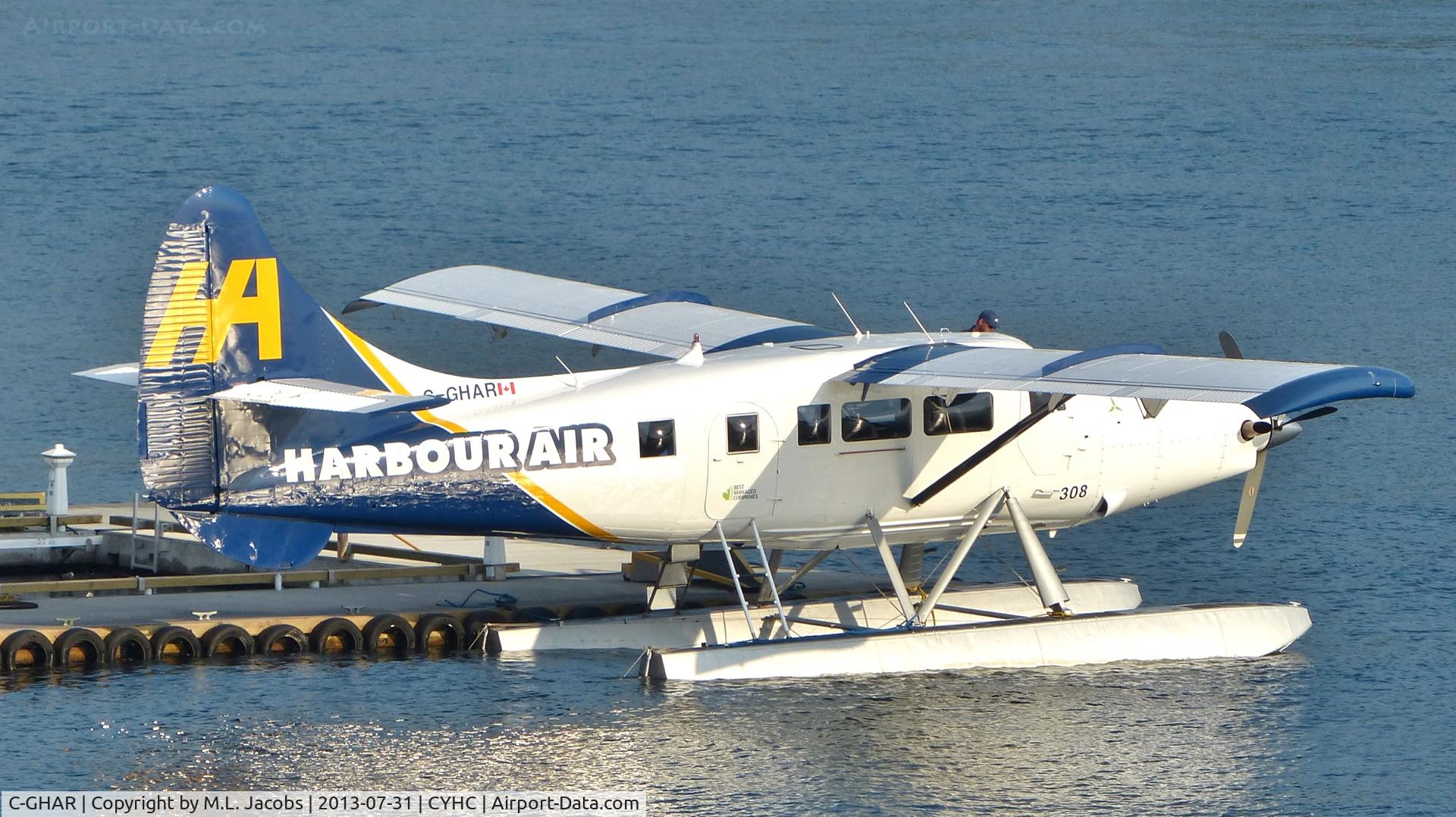 C-GHAR, 1954 De Havilland Canada DHC-3 Otter C/N 42, Harbour Air #308 at the Coal Harbour terminal.