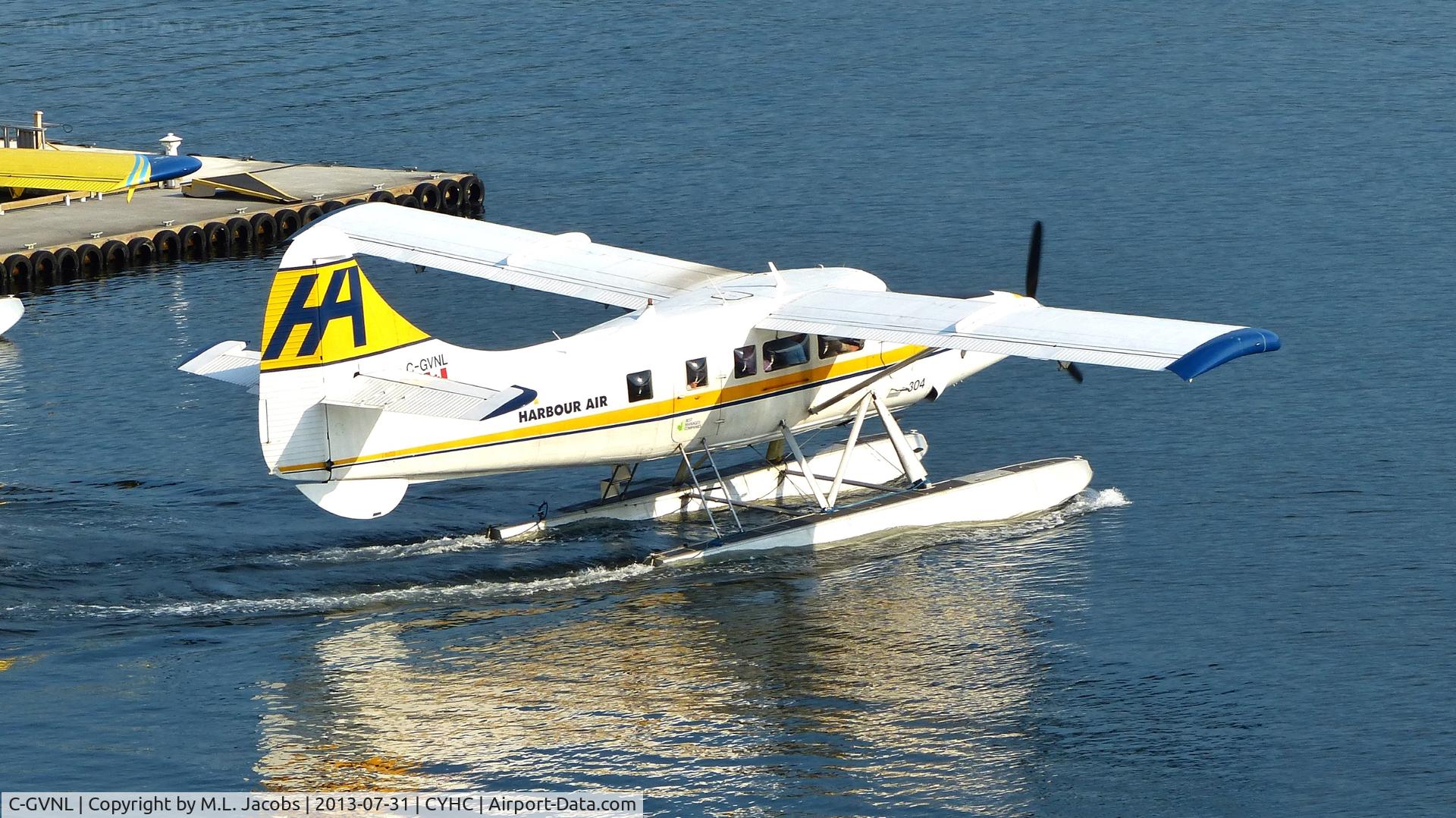 C-GVNL, 1956 De Havilland Canada DHC-3 Otter C/N 105, Harbour Air #304 departing the terminal.