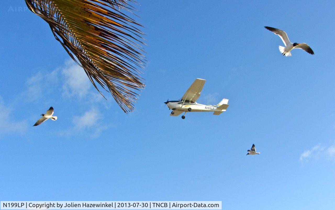 N199LP, Cessna 172M C/N 17264143, coming in for landing on Flamingo Airport, Bonaire
