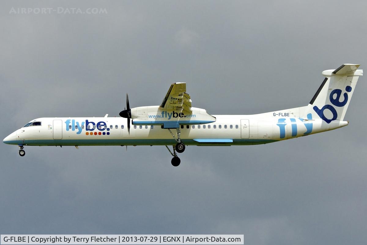 G-FLBE, 2009 De Havilland Canada DHC-8-402Q Dash 8 C/N 4261, At East Midlands Airport