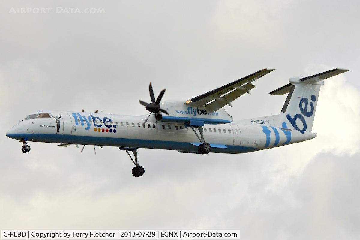 G-FLBD, 2009 De Havilland Canada DHC-8-402Q Dash 8 C/N 4259, At East Midlands Airport