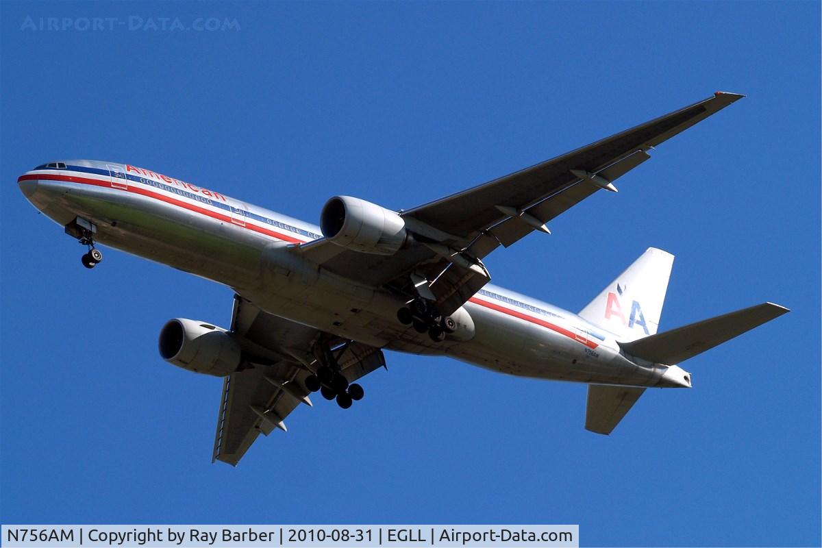 N756AM, 2001 Boeing 777-223 C/N 30264, Boeing 777-223ER [30264] (American Airlines) Home~G 31/08/2010 On approach 27R.