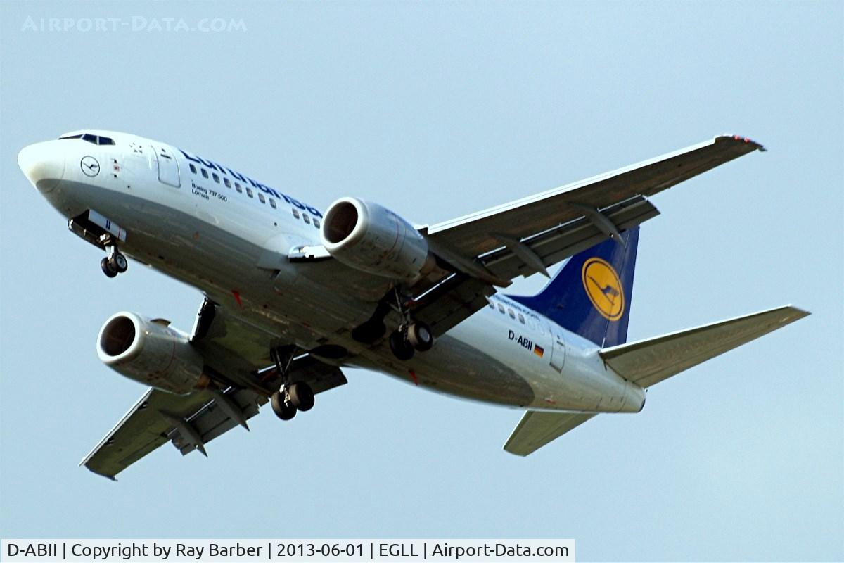 D-ABII, 1991 Boeing 737-530 C/N 24822, Boeing 737-530 [24822] (Lufthansa) Home~G 01/06/2013. On approach 27R.
