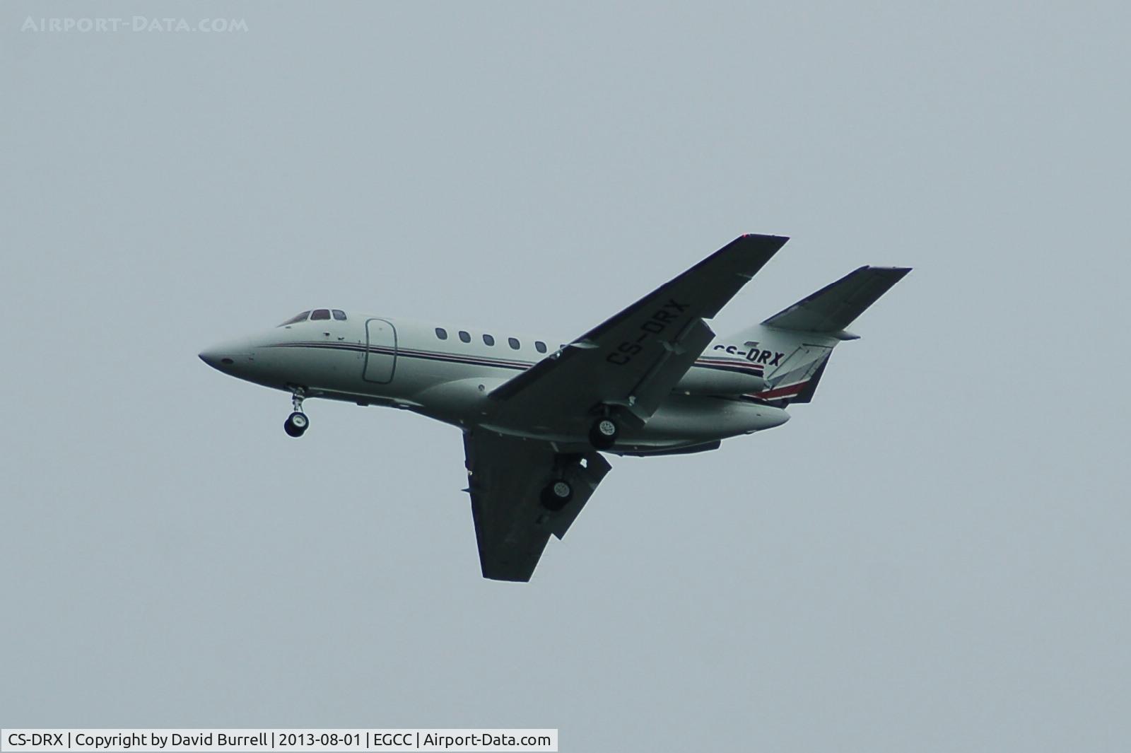 CS-DRX, 2007 Raytheon Hawker 800XP C/N 258834, Raytheon Hawker CS-DRX on approach to Manchester Airport.