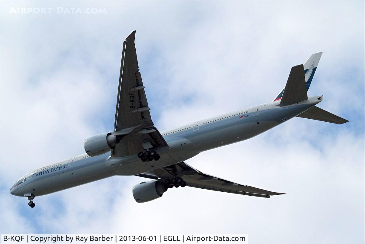 B-KQF, 2013 Boeing 777-367/ER C/N 41428, Boeing 777-367ER [41428] (Cathay Pacific Airlines) Home~G 01/06/2013. On approach 27R.