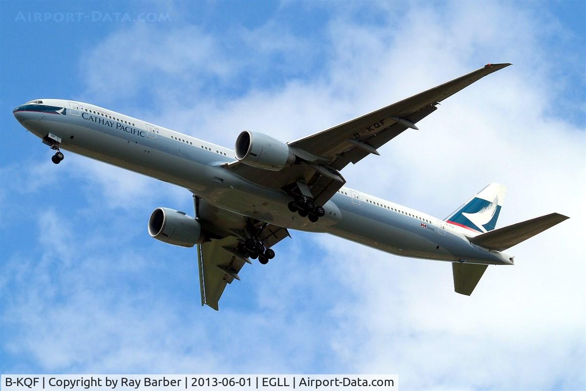 B-KQF, 2013 Boeing 777-367/ER C/N 41428, Boeing 777-367ER [41428] (Cathay Pacific Airlines) Home~G 01/06/2013. On approach 27R.
