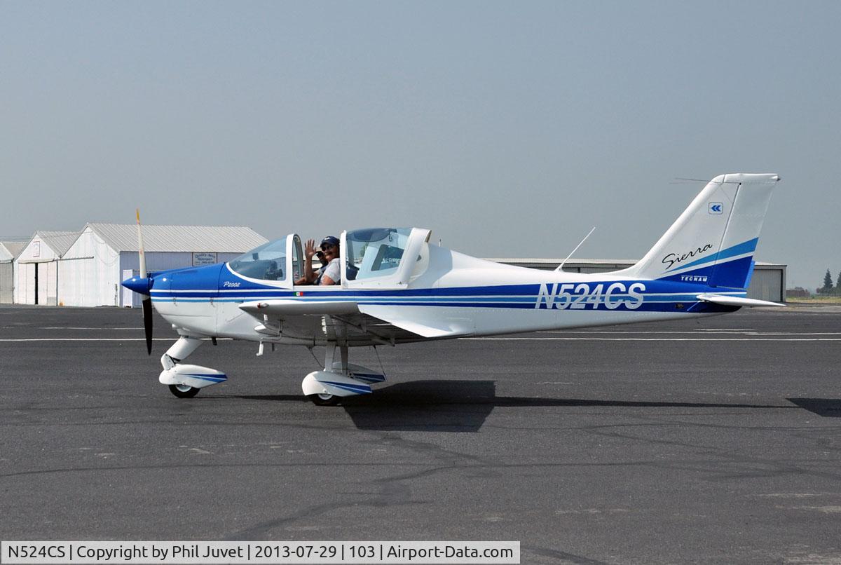 N524CS, 2006 Tecnam P-2002 Sierra C/N 161, Preparing to depart Lodi Airport, California.