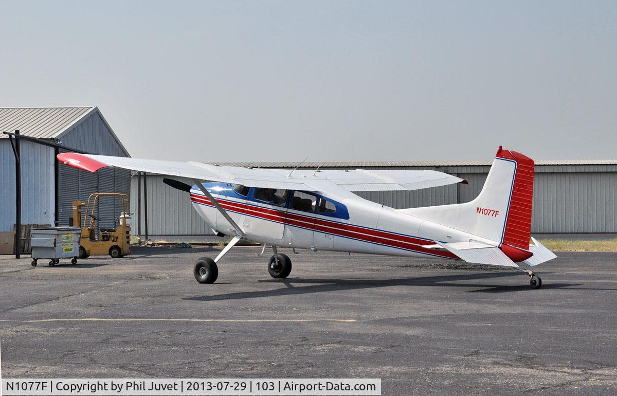 N1077F, 1975 Cessna A185F Skywagon 185 C/N 18502733, Parked at Lodi Airport, California.