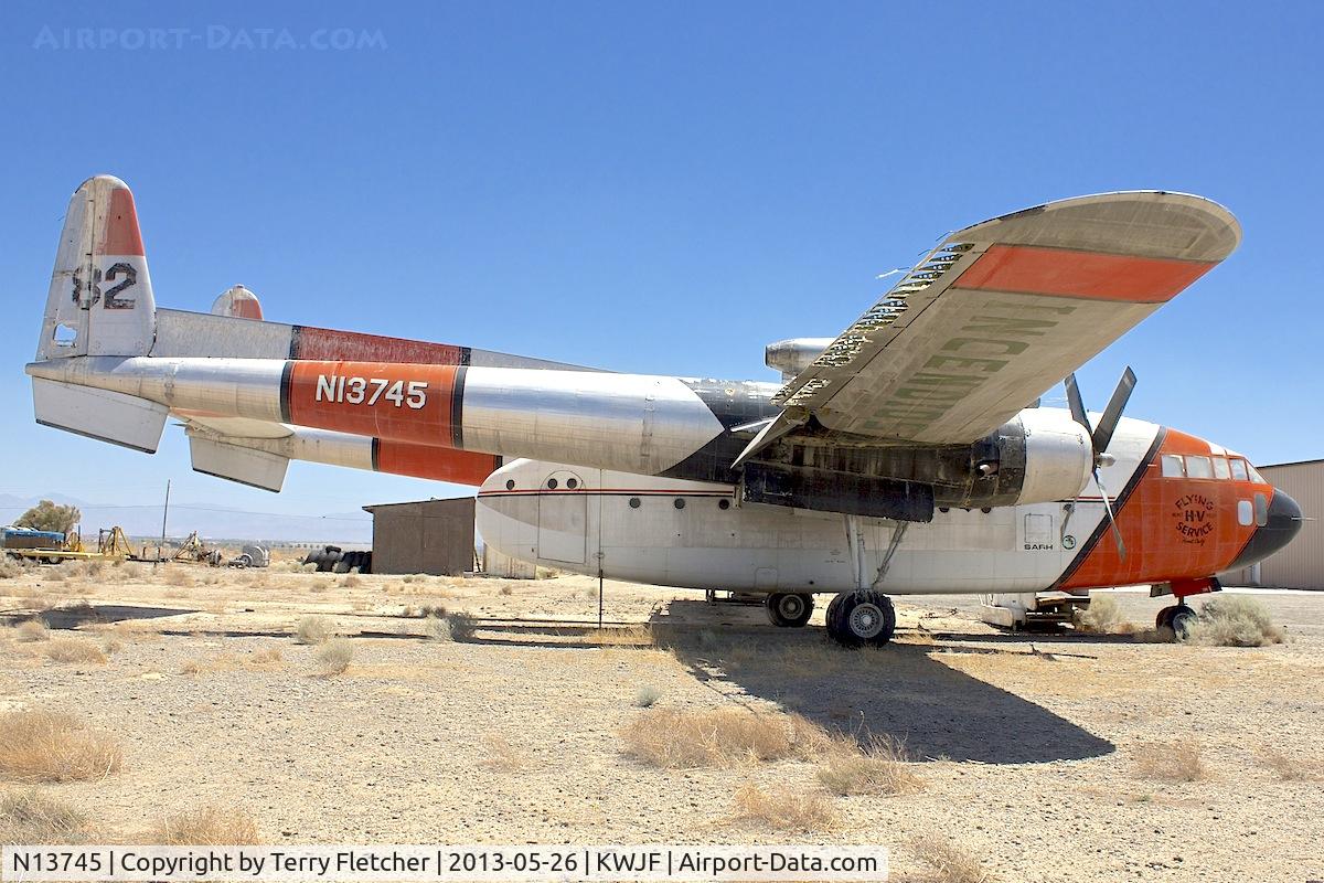 N13745, 1948 Fairchild C-119B Flying Boxcar C/N 10304, At Milestones of Flight Museum at Lancaster CA  ex 48-0322
