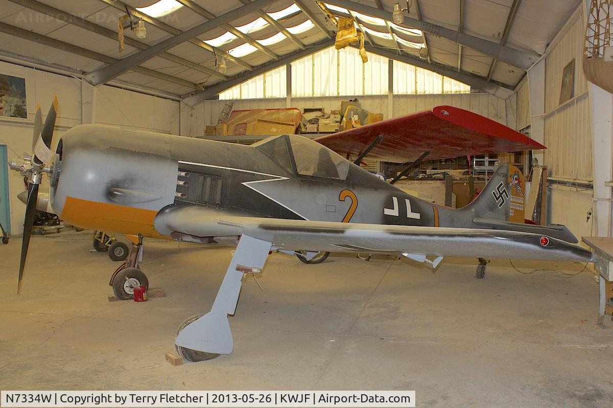 N7334W, Bingham J D 1-NINE-0 C/N 102, Replica FW190 -At Milestones of Flight Museum at Lancaster CA