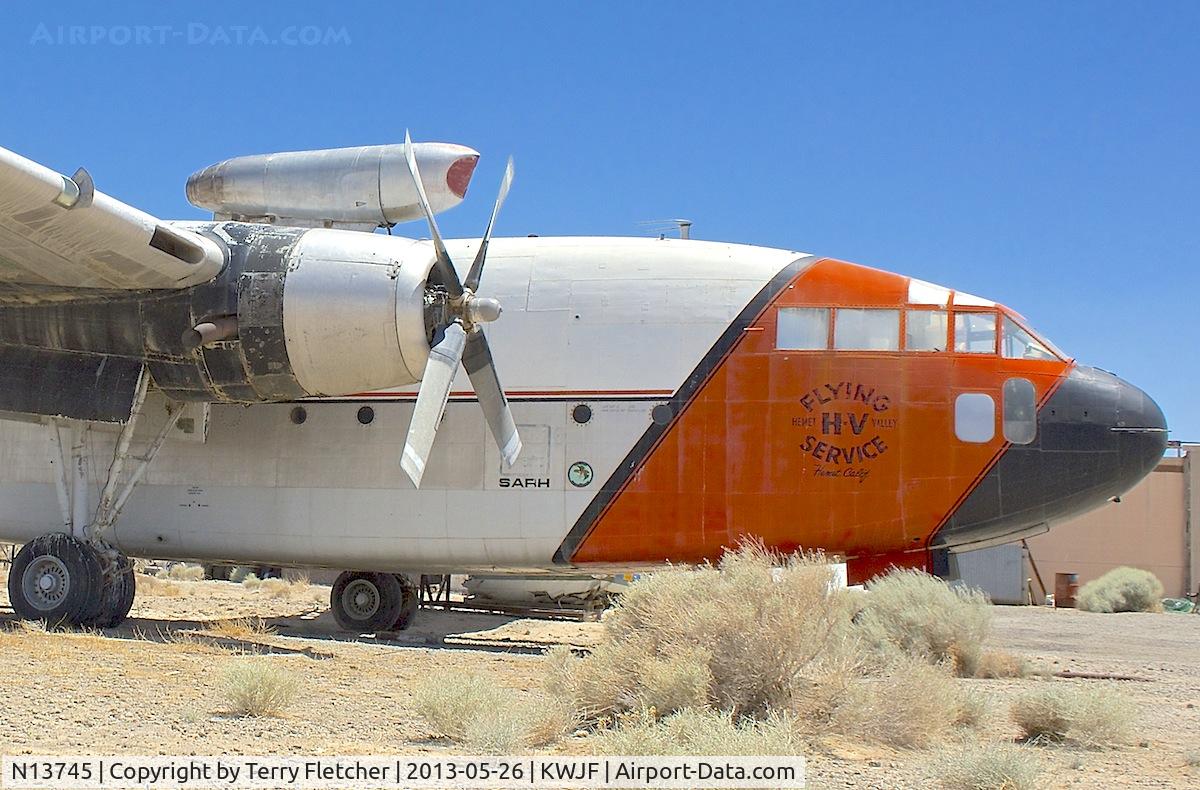 N13745, 1948 Fairchild C-119B Flying Boxcar C/N 10304, At Milestones of Flight Museum at Lancaster CA