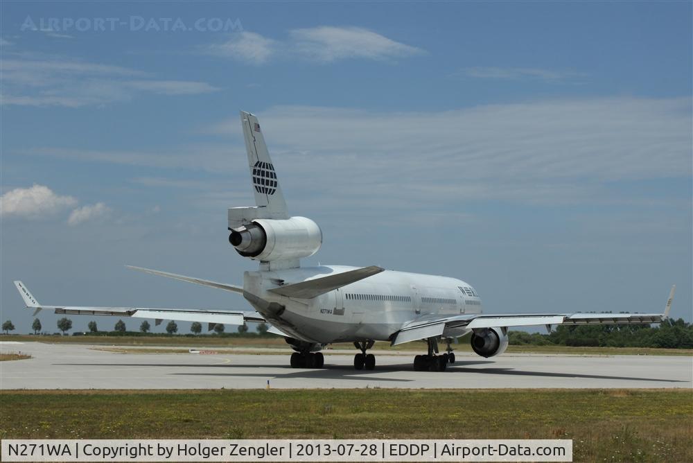 N271WA, 1992 McDonnell Douglas MD-11 C/N 48518, Lining up rwy 26 R via A8....