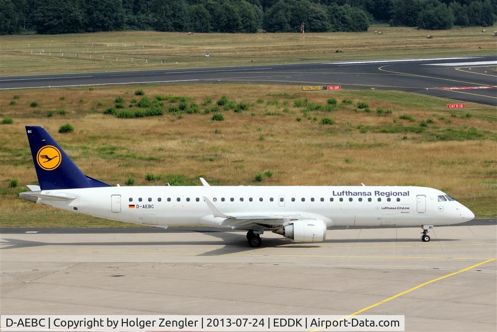D-AEBC, 2009 Embraer 195LR (ERJ-190-200LR) C/N 19000320, Lining up for take-off.....