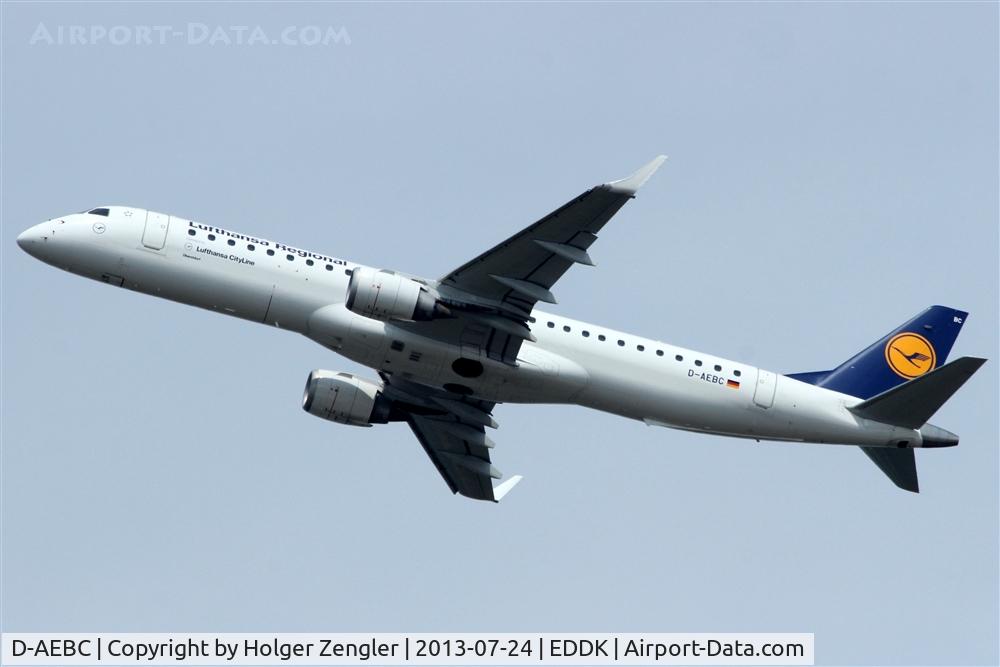 D-AEBC, 2009 Embraer 195LR (ERJ-190-200LR) C/N 19000320, Up and away to HAM.....