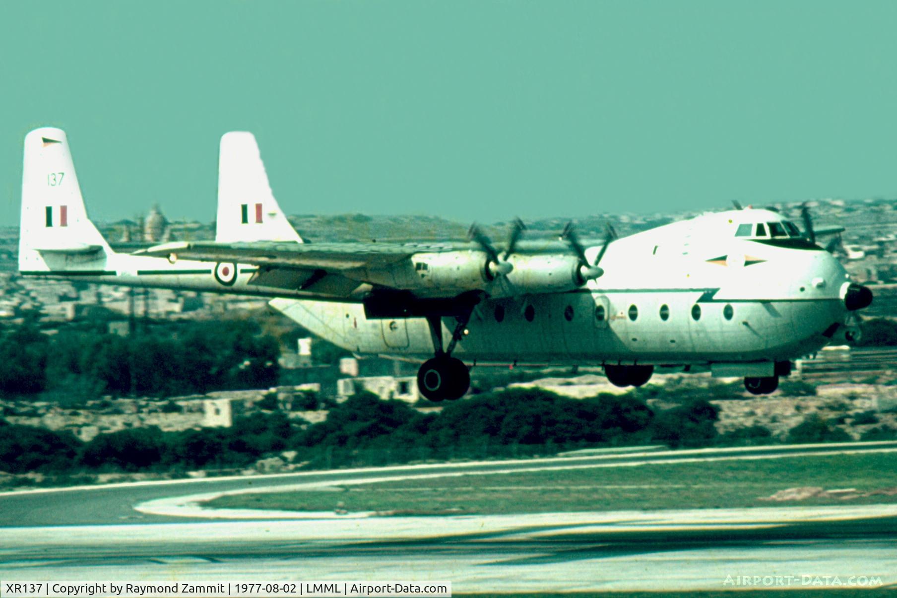 XR137, 1963 Armtrong Whitworth AW660 Argosy E1 C/N 6792, Argosy XR137 RAF