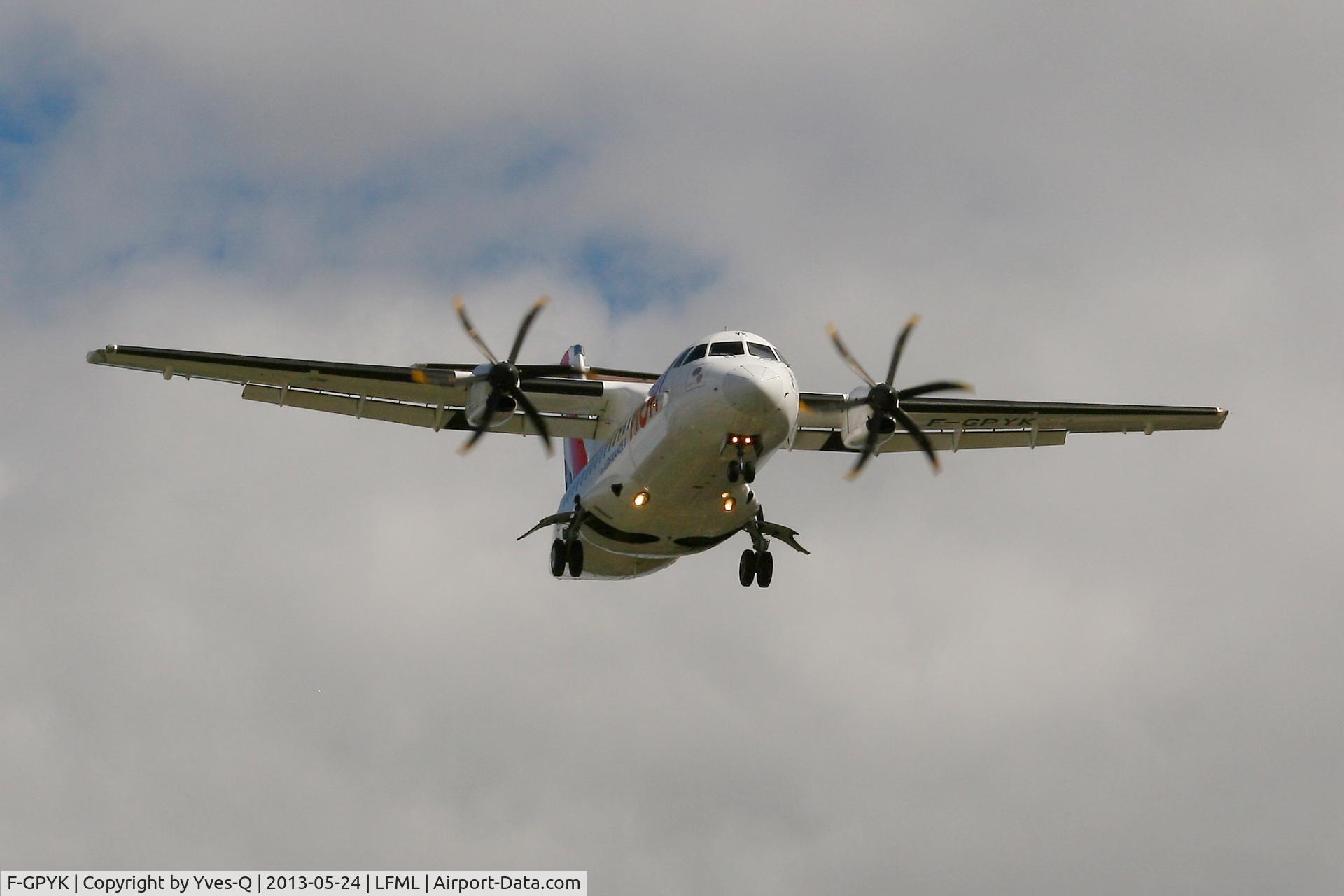 F-GPYK, 1997 ATR 42-500 C/N 537, ATR 42-500, Short approach rwy 31L, Marseille-Marignane Airport (LFML-MRS)