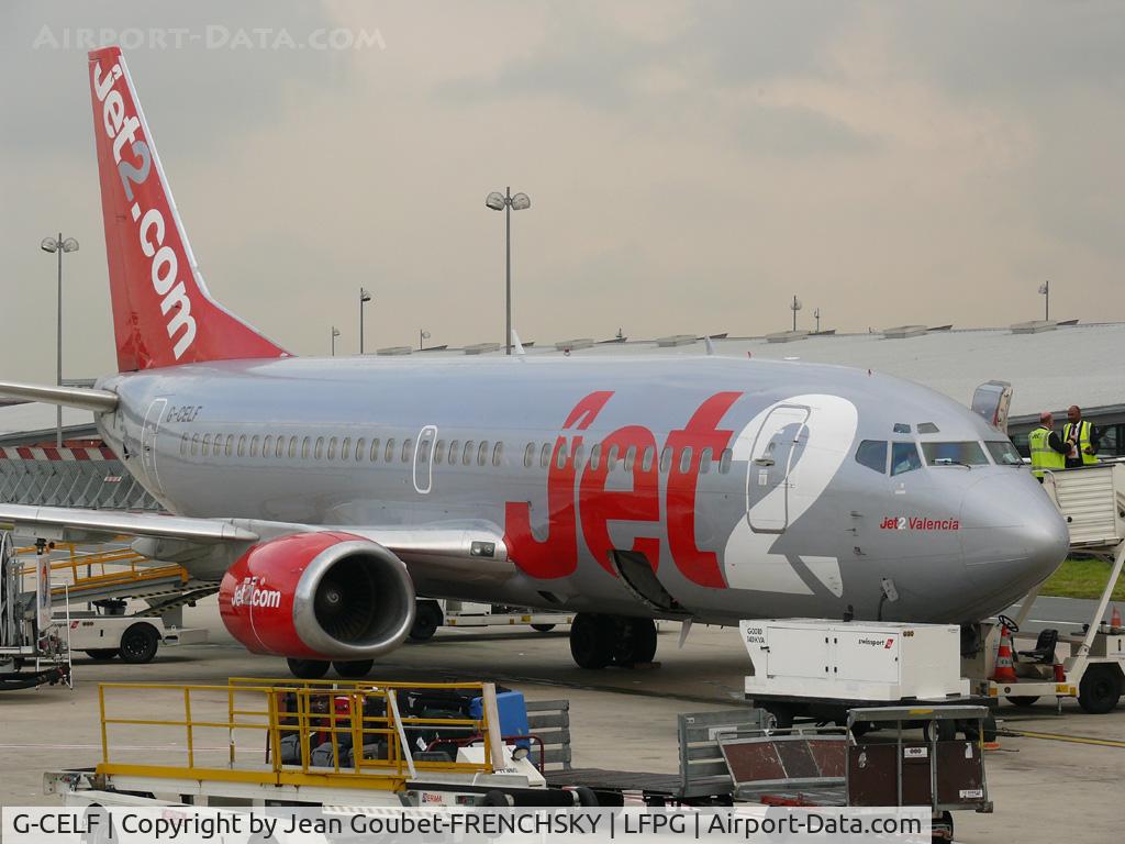G-CELF, 1988 Boeing 737-377 C/N 24302, at CDG T3