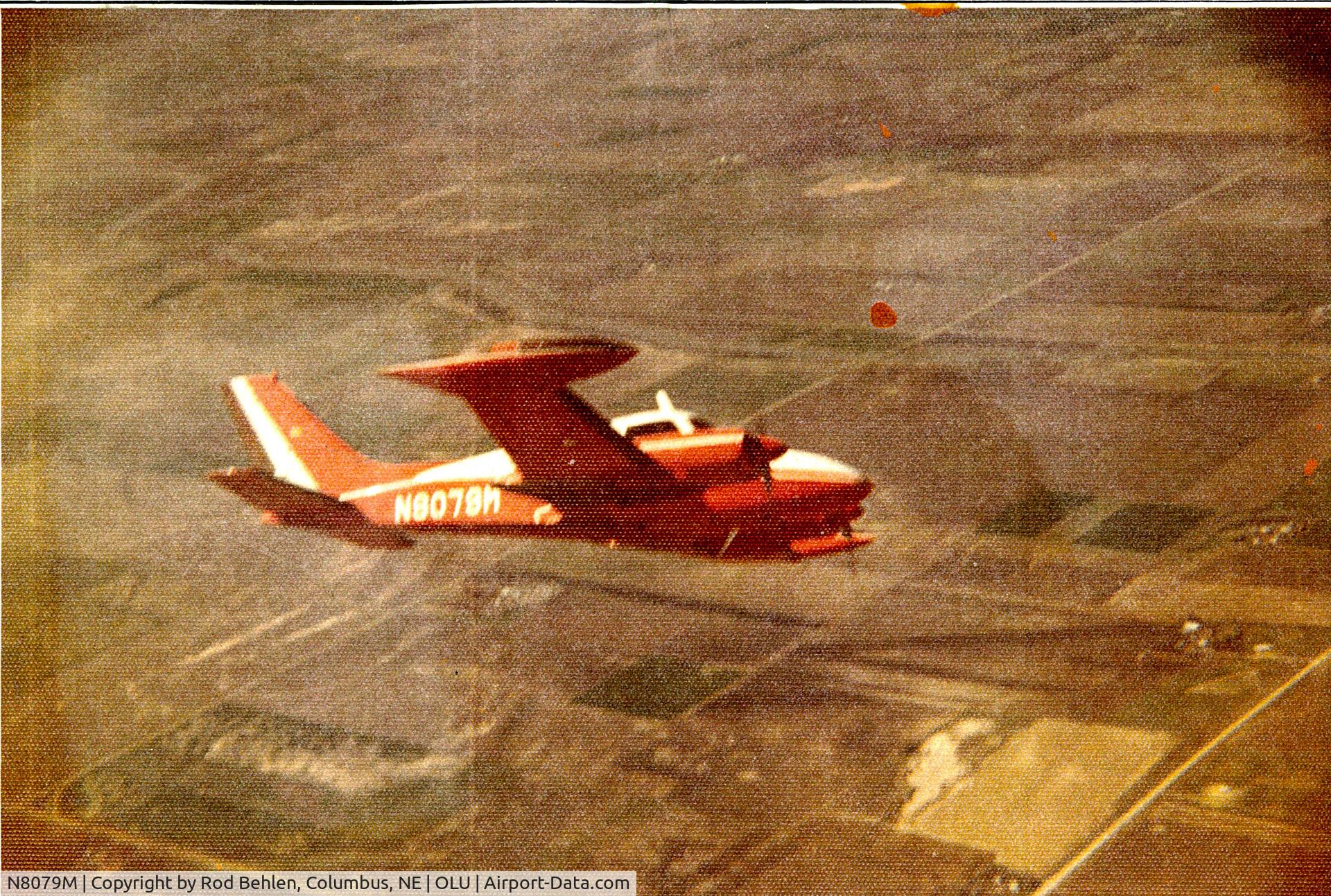 N8079M, 1964 Cessna 310I C/N 310I0079, N8079M, a 1964 Cessna 310I.  Photo taken over Columbus, NE probably in 1975.