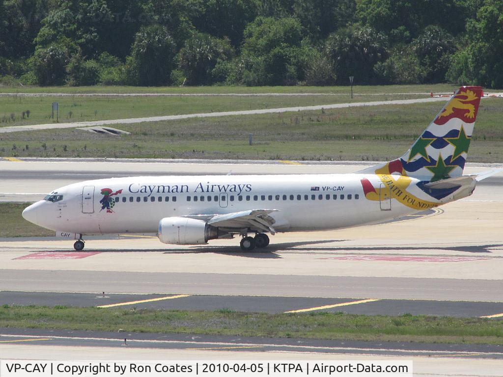 VP-CAY, 1993 Boeing 737-3Q8 C/N 26286, Taxiing to his gate at Tampa Int'l Airport